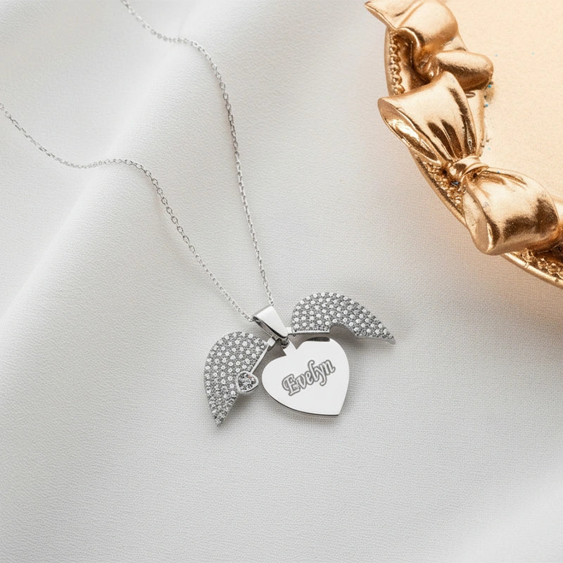 Personalized Hidden Names Heart Necklace – Custom Valentine’s Day Gift for Her