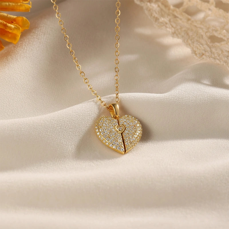 Personalized Hidden Names Heart Necklace – Custom Valentine’s Day Gift for Her