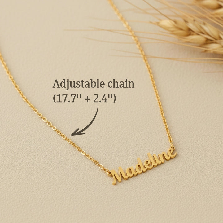 Colar personalizado de prata esterlina com nome personalizado