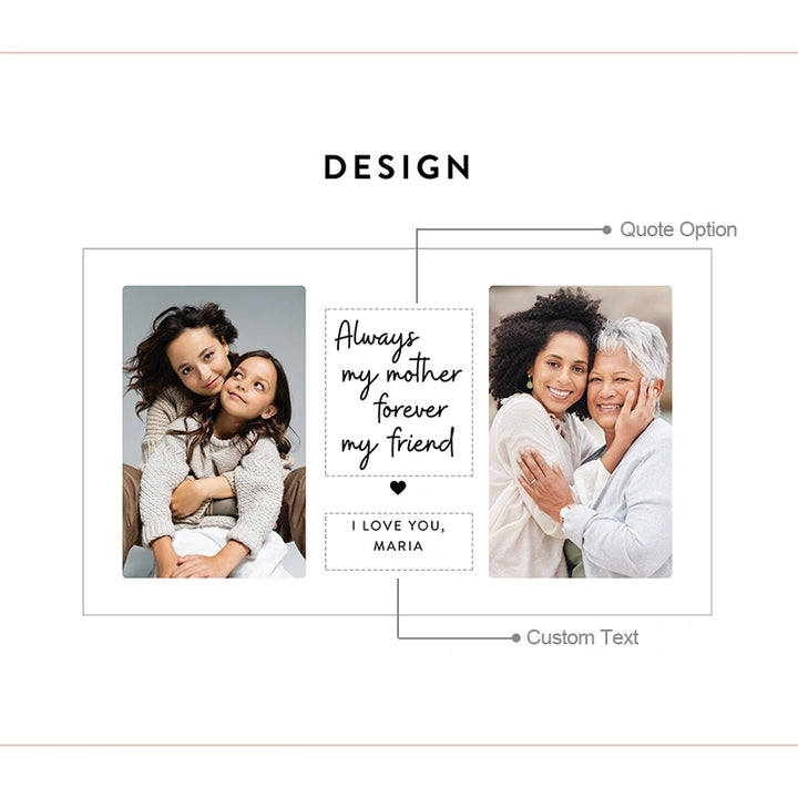 Personalized “Then & Now” Photo Plaque – Custom Acrylic Mother’s Day Memory Gift