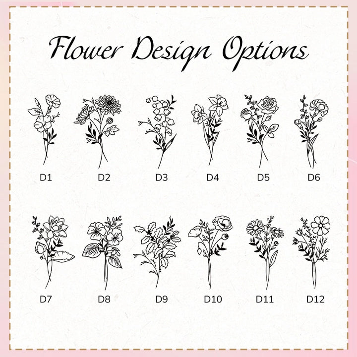 Personalized Travel Jewelry Box – Custom Birth Flower Jewelry Organizer, Bridesmaid Gift for Sister & Friend, Small PU Leather Earring Case