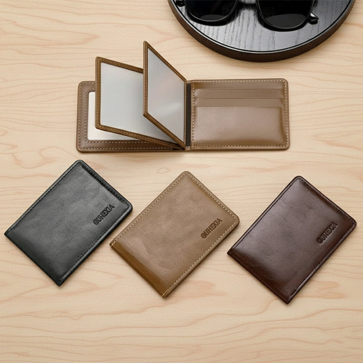 Personalized Trifold Wallet for Men – Custom Engraved Full-Grain Leather Wallet