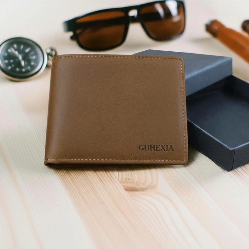 Personalized Trifold Wallet for Men – Custom Engraved Full-Grain Leather Wallet