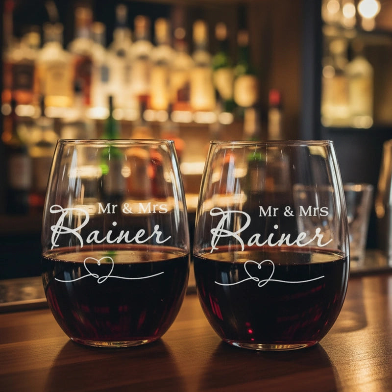 Personalized Photo Engraved Whiskey & Wine Glass – Custom Valentine’s Day Gift for Couples, Anniversary Gift for Him & Her