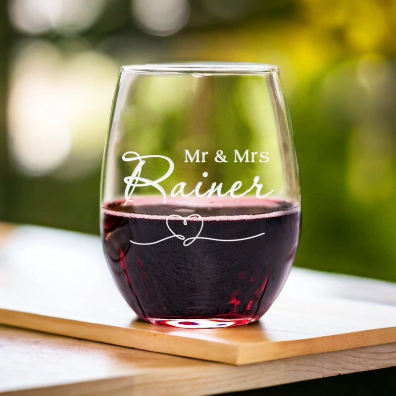 Personalized Photo Engraved Whiskey & Wine Glass – Custom Valentine’s Day Gift for Couples, Anniversary Gift for Him & Her