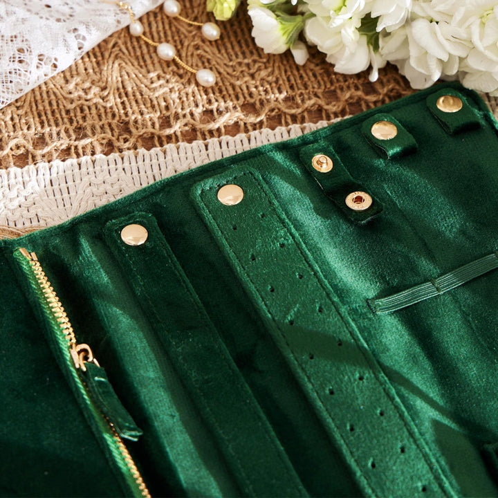 Personalized Velvet Jewelry Roll – Monogram Travel Jewelry Organizer for Bridesmaids, Weddings & Gifts for Her