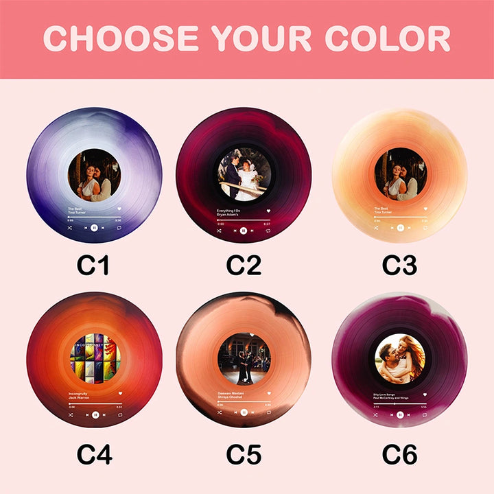 Personalized Vinyl Record with Photo – Custom Acrylic Song Plaque Gift for Anniversary, Birthday, Christmas & Couples