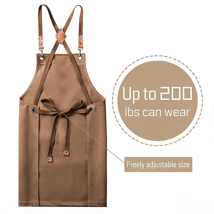 Personalized Waterproof Canvas Apron  Oil-Resistant • Stain-Resistant • Custom Embroidered
