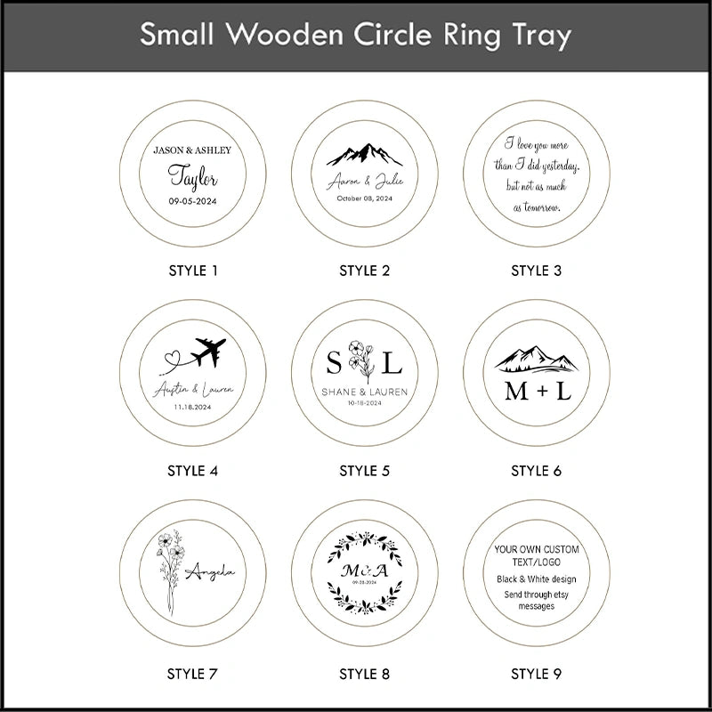 Personalized Wooden Ring Dish – Engraved Walnut Ring Holder, Custom Engagement & Wedding Gift, Anniversary Jewelry Tray for Her