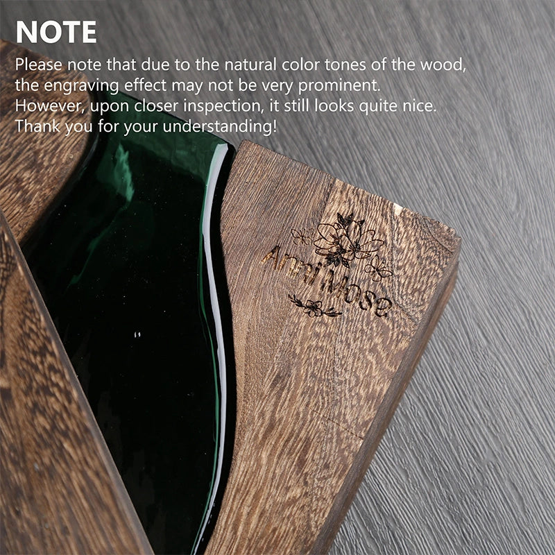 Personalized Wooden Vase with Engraving – Custom Pine Flower Holder & Artistic Eco-Friendly Gift for Home Décor