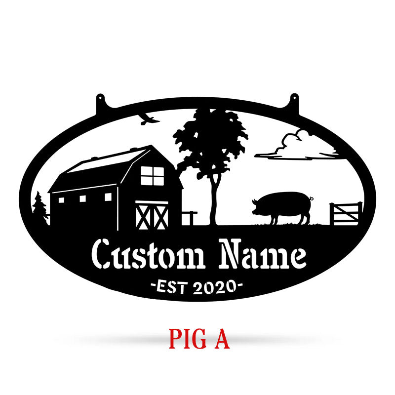 Personalized Farm Entrance Sign – Custom Metal Outdoor Ranch Plaque