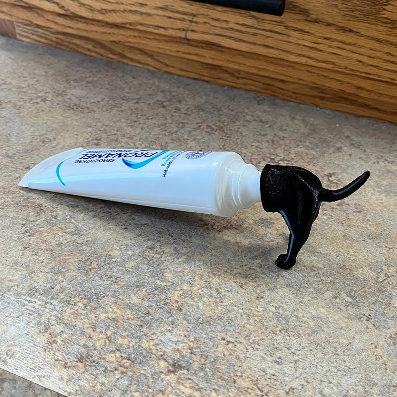 Pooping Dog Butt Toothpaste Topper – Funny Gag Gift for Dog Lovers & Bathroom Humor Decor