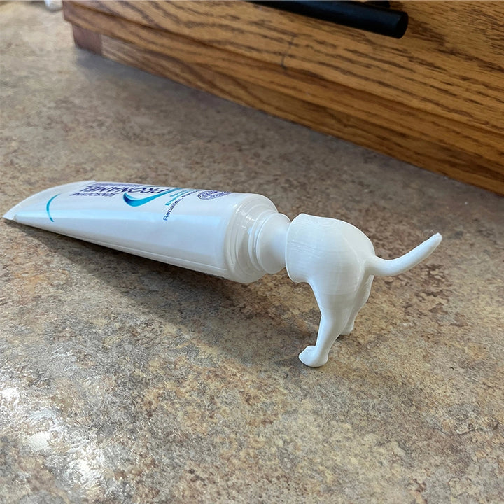 Pooping Dog Butt Toothpaste Topper – Funny Gag Gift for Dog Lovers & Bathroom Humor Decor