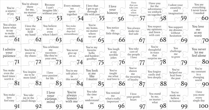 Reasons I Love You – Personalized Heart-Shaped Wooden Puzzle Gift