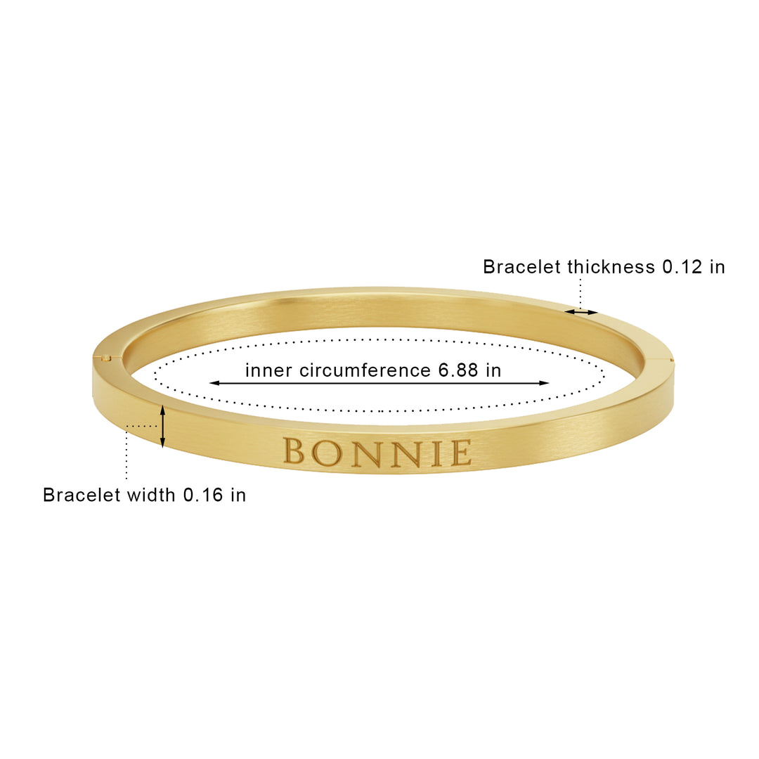 Personalized Adult's Engraved Name Bangle with Clasp