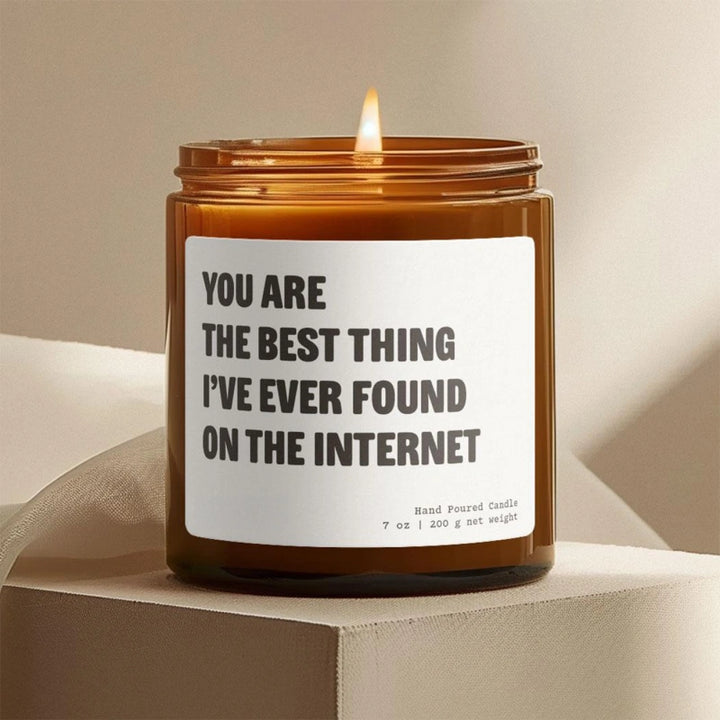 Smells Like You’re Stuck With Me Personalized Candle – Custom Gift for Boyfriend, Girlfriend, Anniversary & Best Friends | Handmade Soy Candle