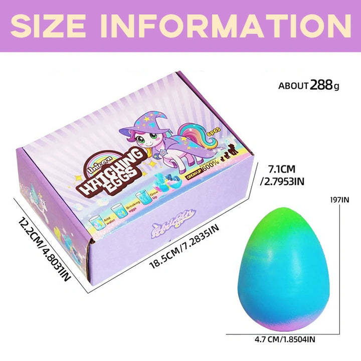 Unicorn Hatching Easter Eggs – Set of 6 Magical Hatch-and-Grow Unicorn Toys for Kids