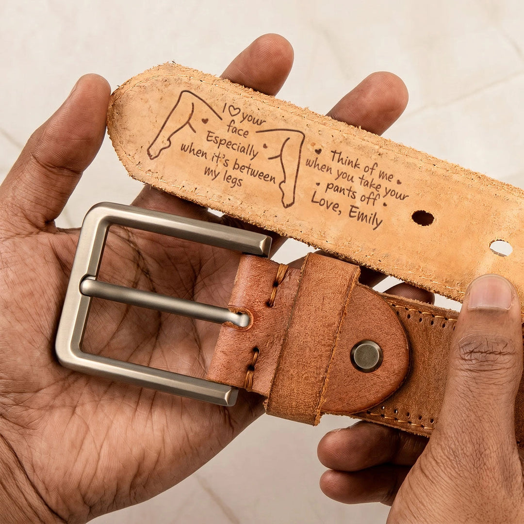 He Didn’t Expect What Was Written on This Belt… Funny Personalized Leather Gift for Him