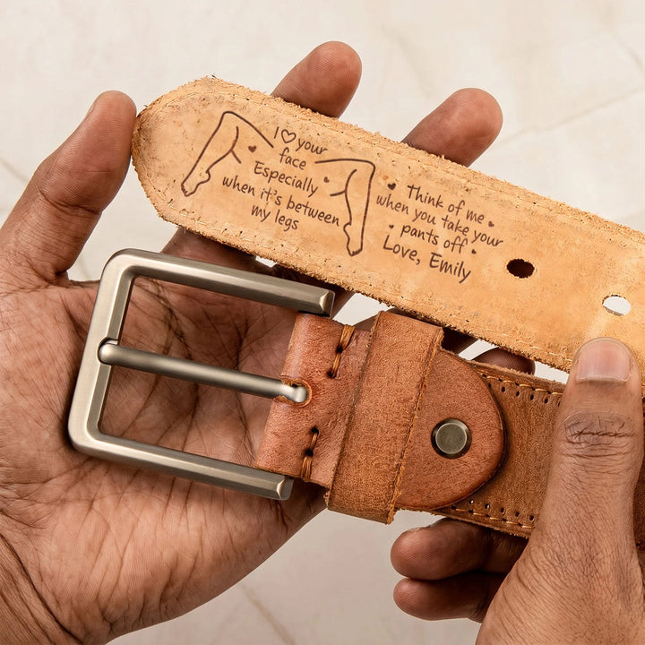 He Didn’t Expect What Was Written on This Belt… Funny Personalized Leather Gift for Him