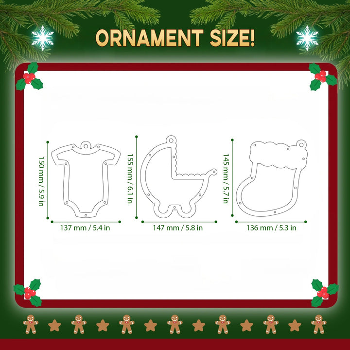 Personalized Baby’s First Christmas 2025 Ornament