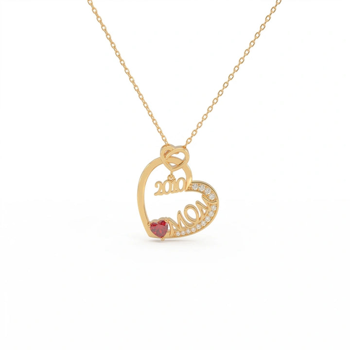“Year of My Mom” Necklace – Personalized Mother’s Day Gift, Custom Mom Necklace, Meaningful Jewelry for Mom