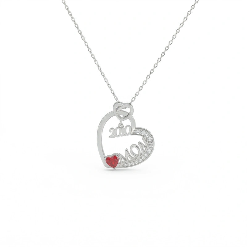 “Year of My Mom” Necklace – Personalized Mother’s Day Gift, Custom Mom Necklace, Meaningful Jewelry for Mom