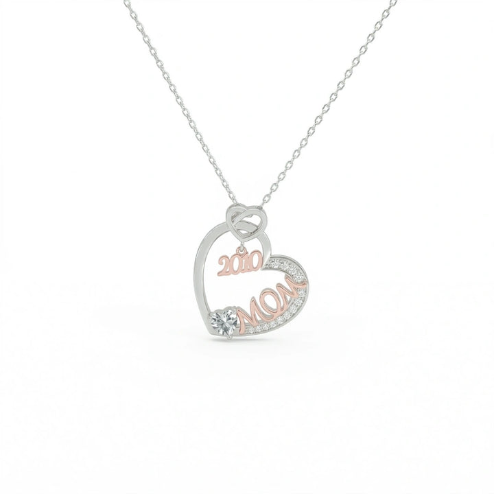 “Year of My Mom” Necklace – Personalized Mother’s Day Gift, Custom Mom Necklace, Meaningful Jewelry for Mom